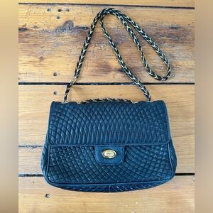 Quilted Bally Vintage handbag black
